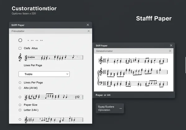 Interface for customizing staff paper settings