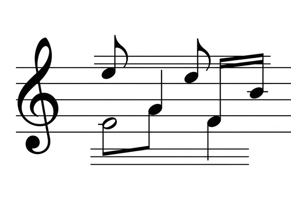 Musical staff with treble clef and notes