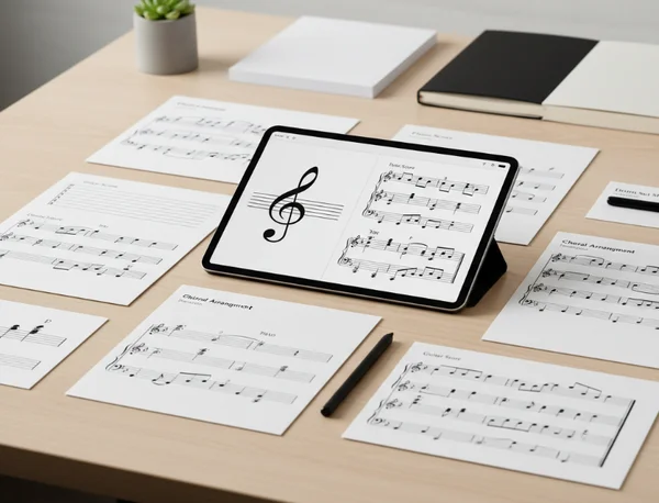Customized staff paper templates for musicians